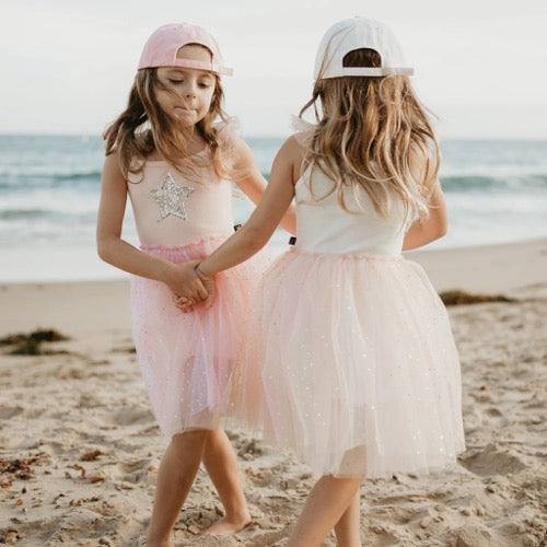 FRILL TUTU DRESS-Peach