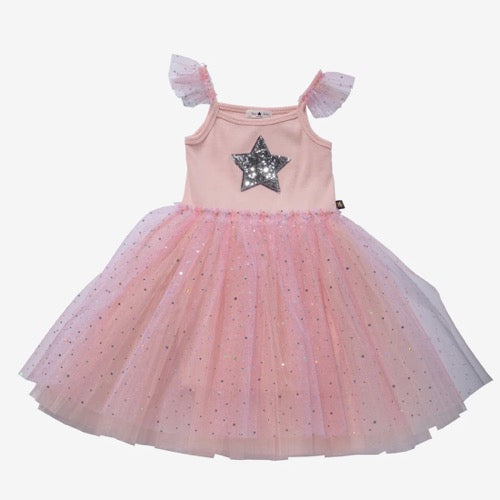 FRILL TUTU DRESS-Peach