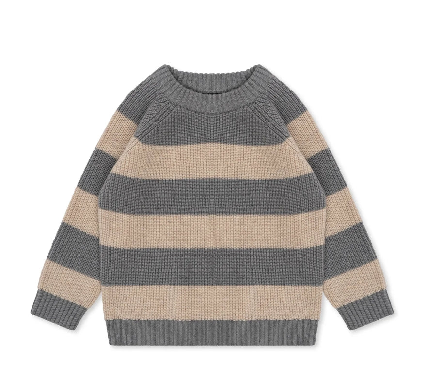 vitum knit blouse - sleet stripe