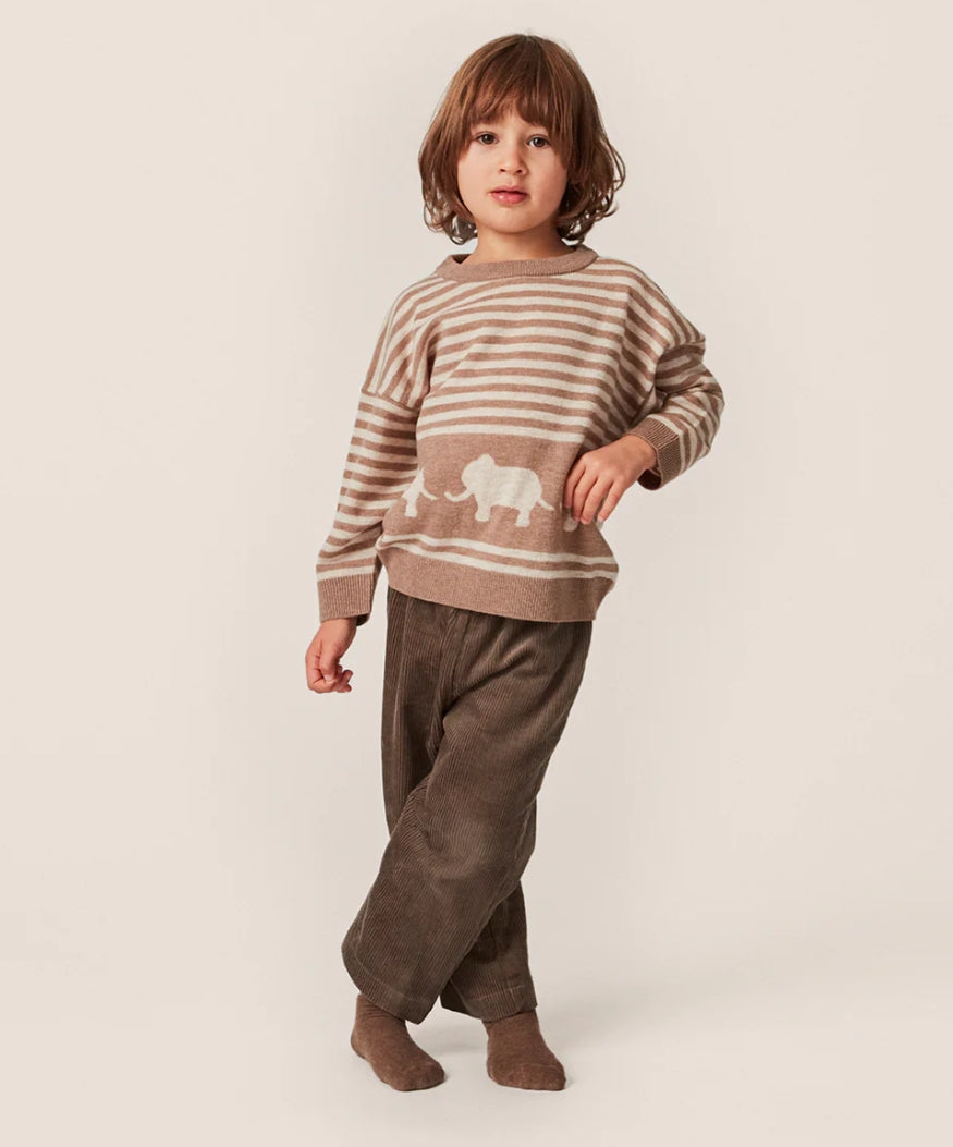 loui knit blouse - brown melange