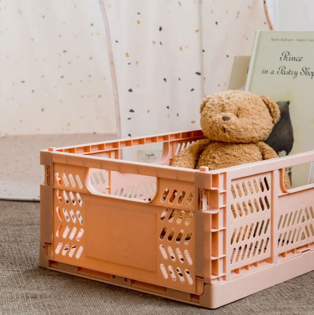 Modern Folding Crate Large - Clay