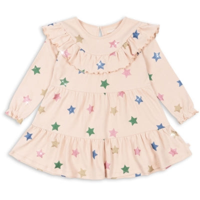 MALLI GLITTER DRESS GOTS -  STAR GLITTER