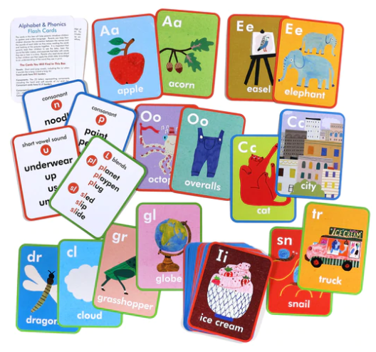 Alphabet & Phonics Flash Cards