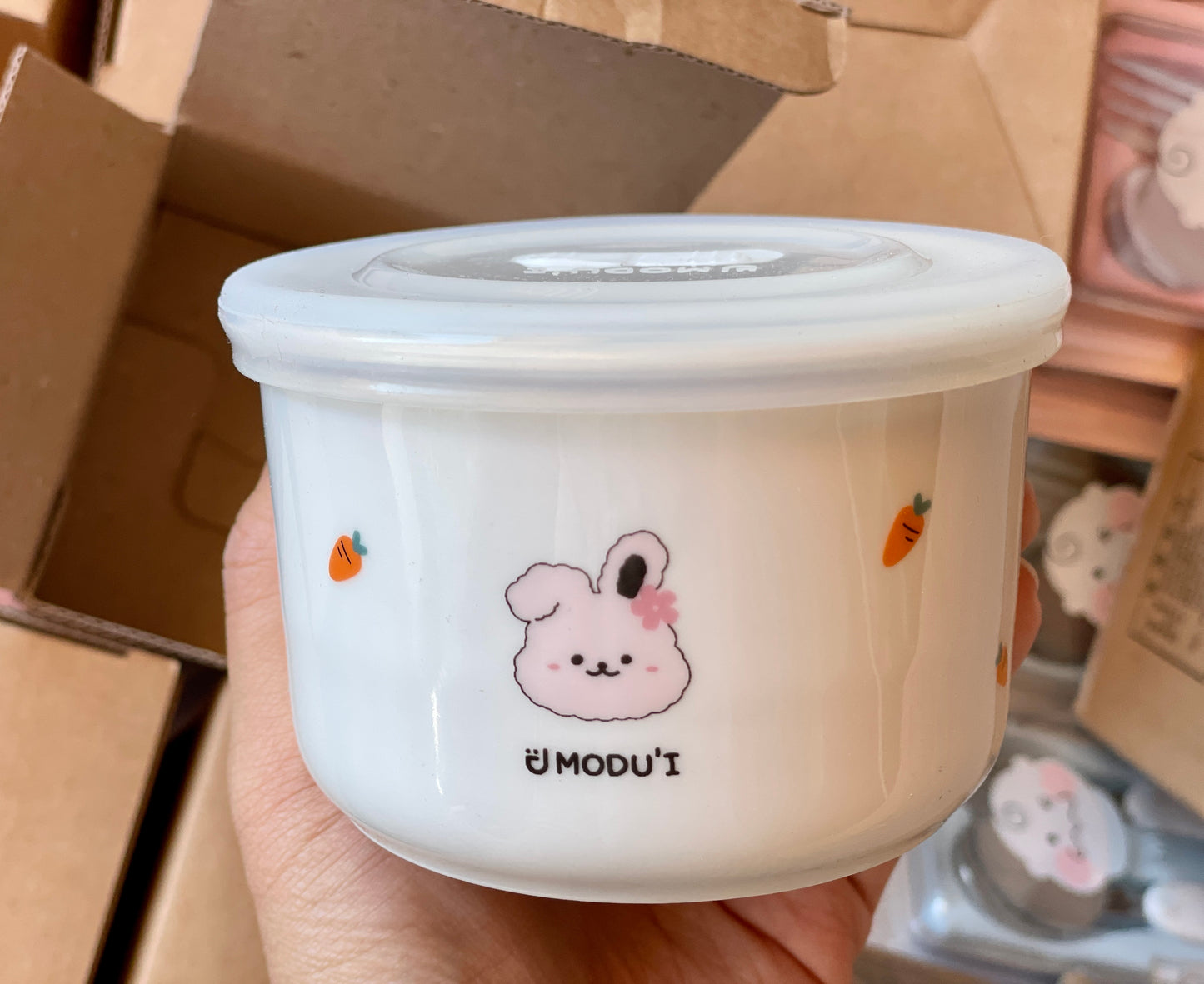 MODU'I Bluemama Ceramic Baby Food Bowl With Lid - 陶瓷辅食碗（带盖）250ml