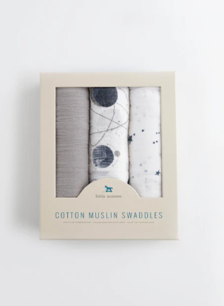 Cotton Muslin Swaddle Blanket Set - Planetary 2