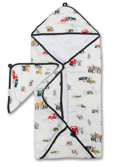 Hooded Towel Set - Happy Trucks