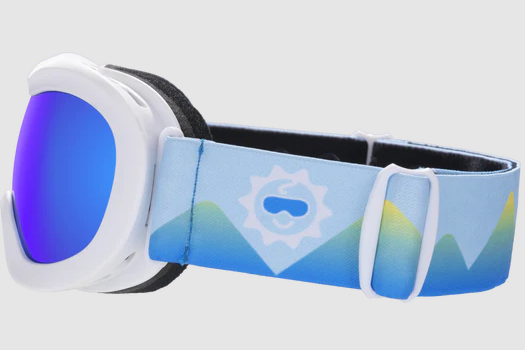 Wicked White Kids' Ski Goggle - Arctic Blue Mirrored Lens