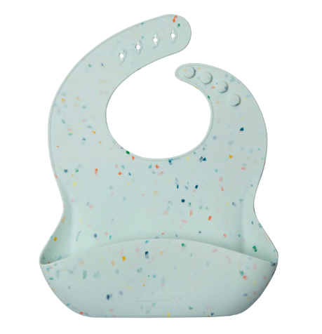 SILICONE BIB - CONFETTI MINT